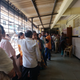 Residents of JIjamata Nagar in Worli, Mumbai, wait in line to cast their vote.